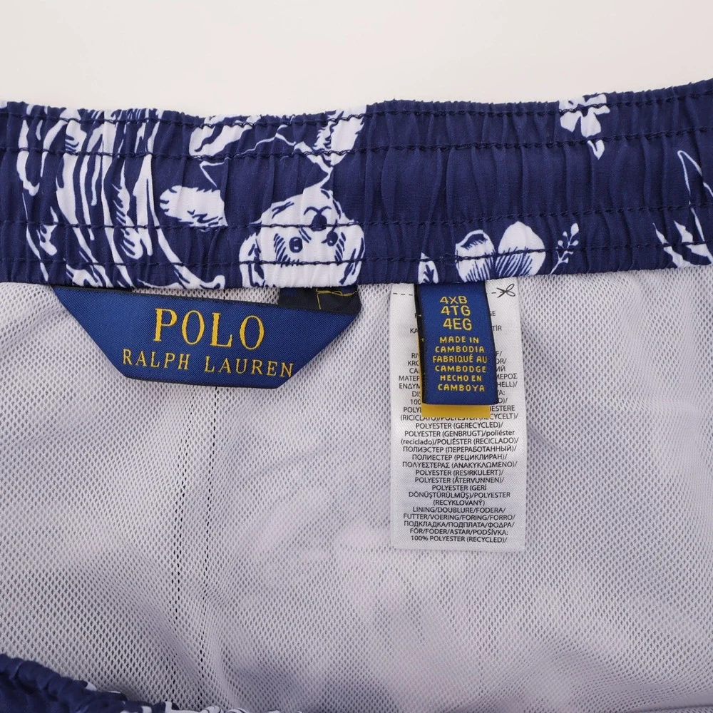 NEW Polo Ralph Lauren Polo Bear Swim Trunks Navy Blue Mens 4XB Mesh Liner Shorts